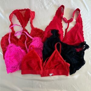Lot of 5 Bralettes Aerie Pink Sz XS